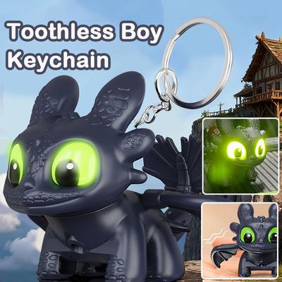 Led Luminous Dragon Taming Master Flying Toothless Boy Keychain New Bag Pendant Small Accessories Car Keychain Toys