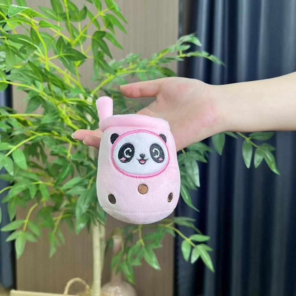 Adorable Panda Plush Cup Keychain Doll Soft Toy For Girls Birthday Gift Cute Accessory