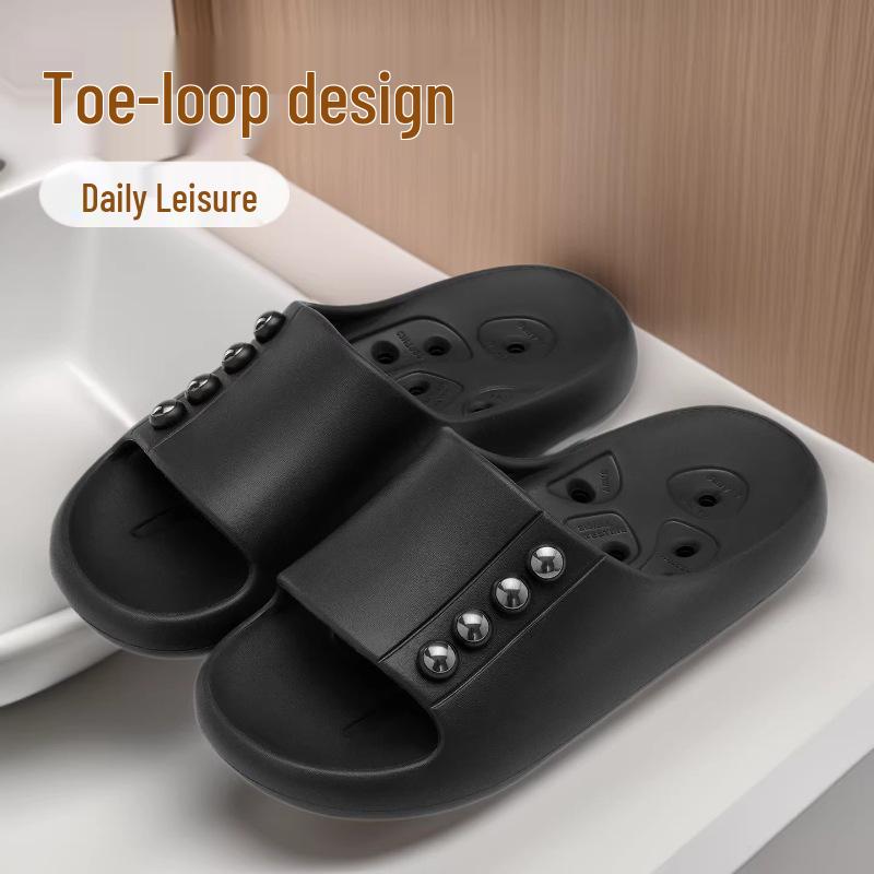 Men's Massage Acupressure Slippers - Non-Slip Sandals for Home Foot Therapy, Summer PVC Design