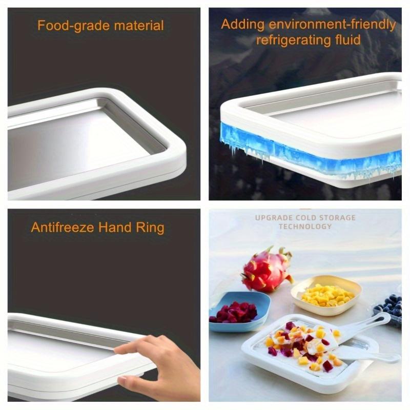 Aluminum Ice Cream Maker - Perfect for Making Homemade Milk, Yogurt, and Stir-fried Ice Cream: Perfect for Making Gelato, Fruit Shakes, and Smoothies