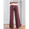 YYFS Women's Fashion Casual Solid Color Print High Waist Trousers Pants & Capris