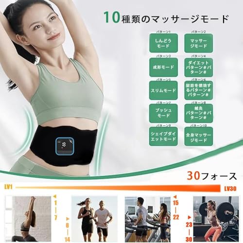 EMS Abdominal Muscle Training Belt, the Ultimate Model, No Gel Sheets Required, Stainless Steel Electrode Pads, Muscle Training Machine, Calorie Displ