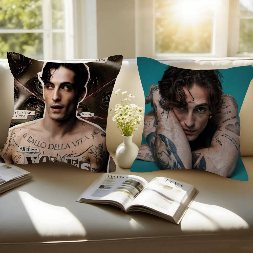 Rock Singer D-Damiano David Personalized Picture Text Home Decorative Pillows Household Gifts 45X45Cm