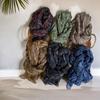 Retro Cotton and Linen Scarf Women's Autumn and Winter Printed Thin Pleated Scarf Silk Scarf Summer