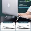 Ultra-Thin Aluminum Laptop & Tablet Stand: Portable, Foldable, Height Adjustable, Heat-Dissipating.