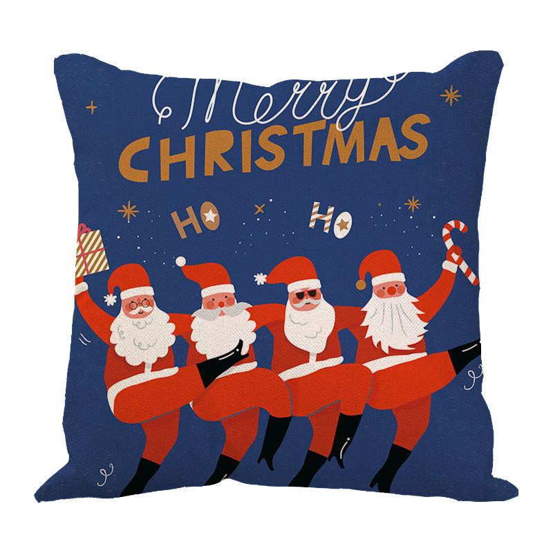 

Linen Christmas Throw Pillow Cover With Cartoon Pattern For Home Decor StyleX,4545CM