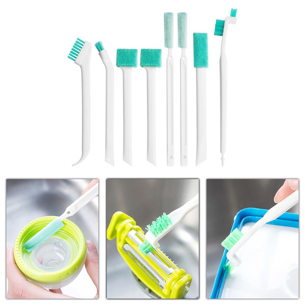 Pack of 8 Ergonomic Handle Cup Rim Cleaning Brushes Ideal for Removing Stubborn Dirts In Kitchen and Coffee Shop