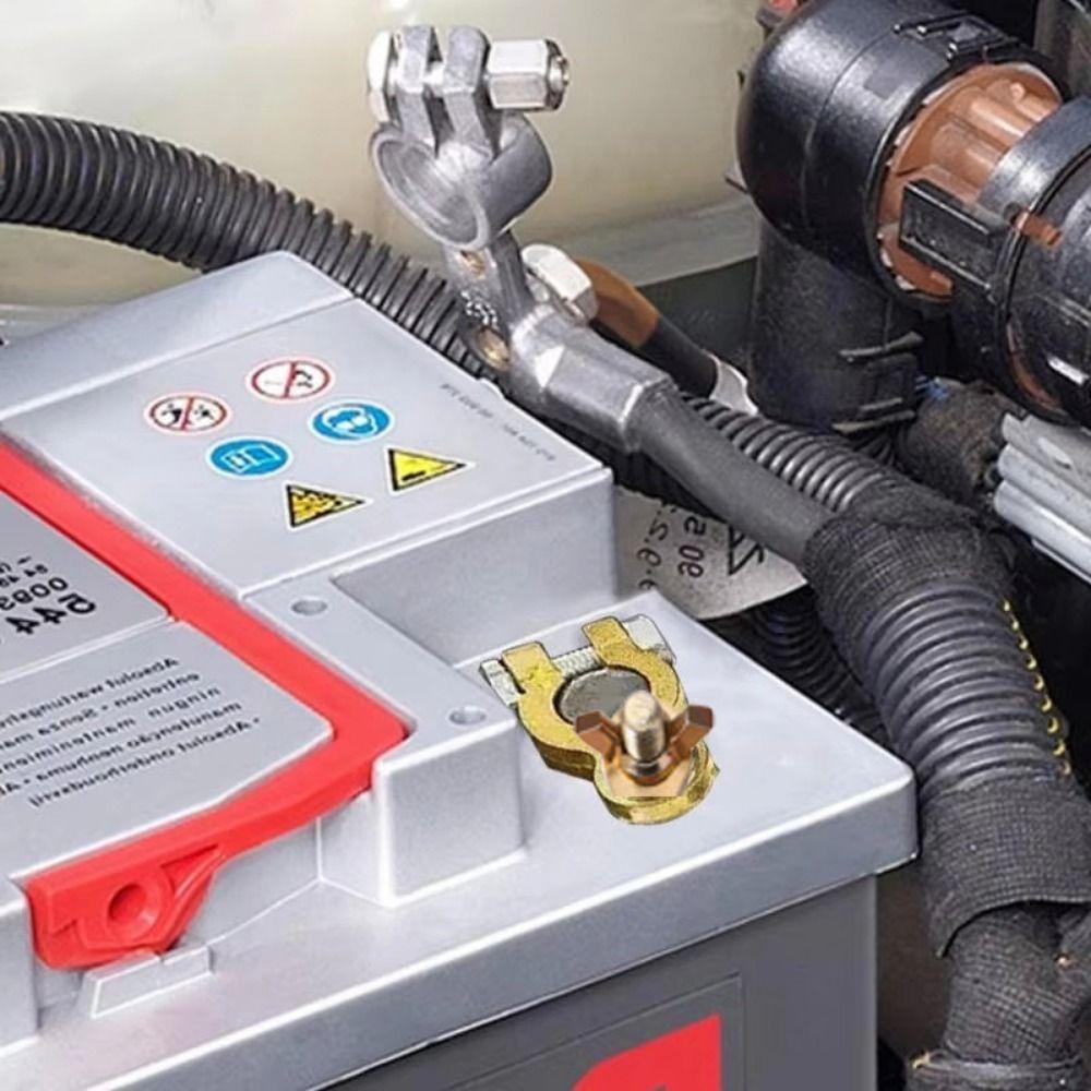 2Pcs Easy To Install Brass Battery Terminals Anti-Leakage Auto Battery Clamp  Van