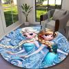 1pc Digital Printed Chair Rug for Home Office Use, Elsa And Anna Frozen Purple Sparkle Carpet Appropriate for All Seasons, Soft Round Carpet