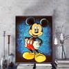 Disney Diamond Painting Mickey Mouse Starry Sky Oil Painting Style Art Painting Diamond Mosaic Cross Stitch Diamond Inlay Room Decoration Gift