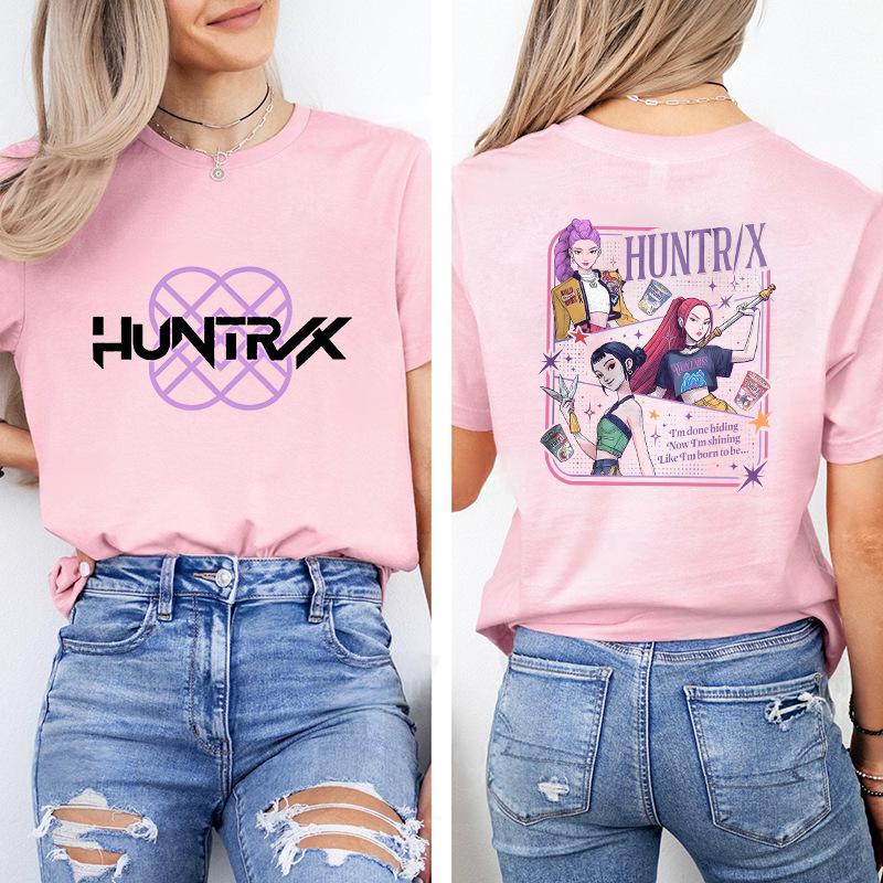 Kpop Korean Wave Witch Hunt trendy casual short sleeved printed T-shirt 5987