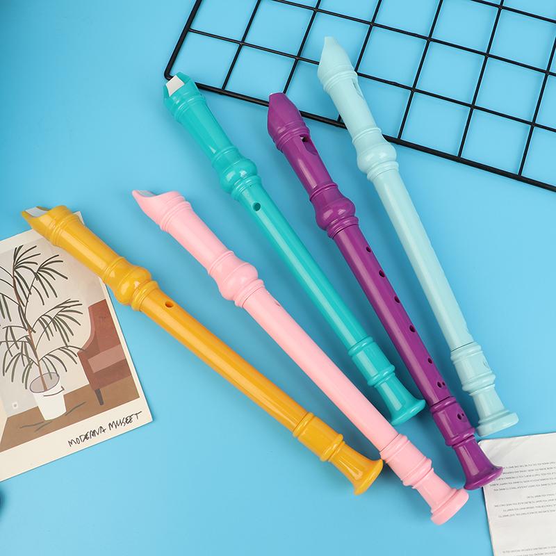 1Pc 8 Holes Plastic Recorder Long Flute Woodwind Instrument Colorful Kids Gift Flute For Clarinet Beginner Flute Woodwind