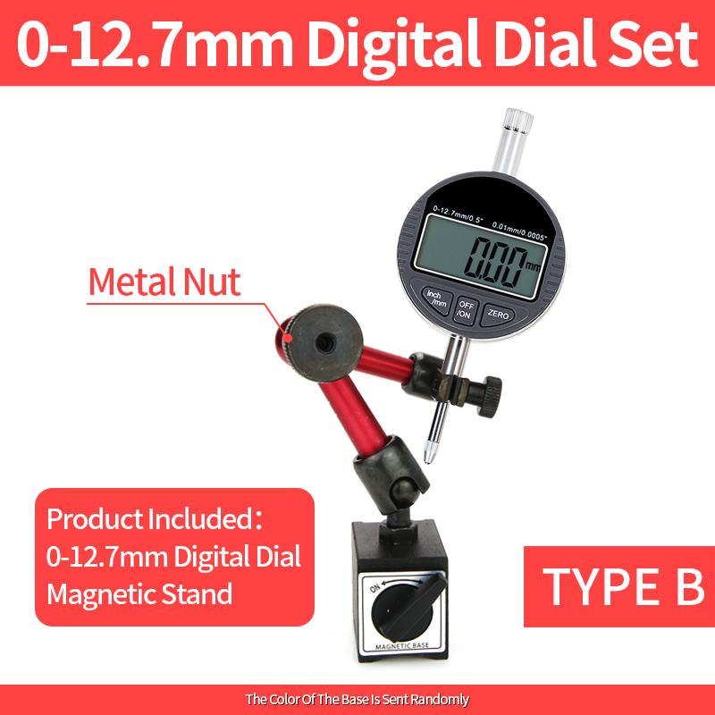 Dial Indicator Magnetic Holder Dial Bore Gauge Magnetic Stand Base Micrometer Measure Tools Hour Type Indicator Comparator Watch