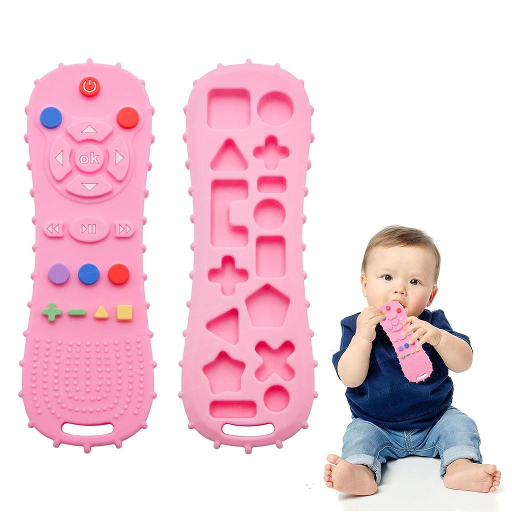 Silicone Remote-controlled Teether, Suitable for Babies 3 Months and Older. Educational Toy