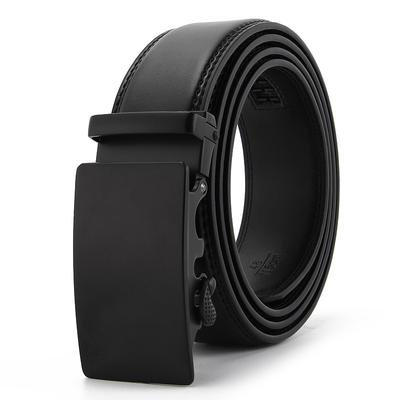 New Two Layer Cowhide Belt  Men's Automatic Buckle Real Cowhide Business Casual Belt