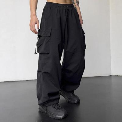 Salopette Homme Printemps et Été Nouveau Design High Street Ample Jambe Large Pantalon Décontracté