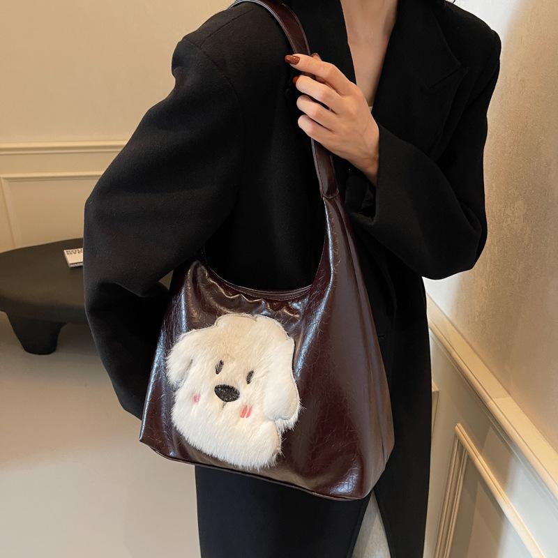 

Модная женская сумка через плечо High Sense в стиле ретро с большой емкостью темно-коричневого