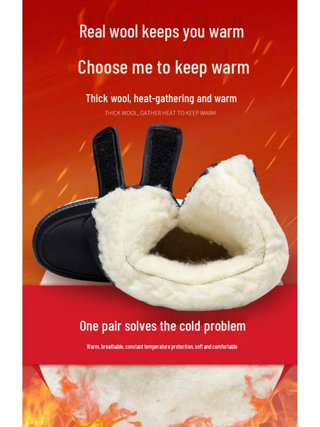 Northeast Women's Waterproof Winter Mid-Calf Snow Boots with Velvet Lining and Non-Slip Thick Sole