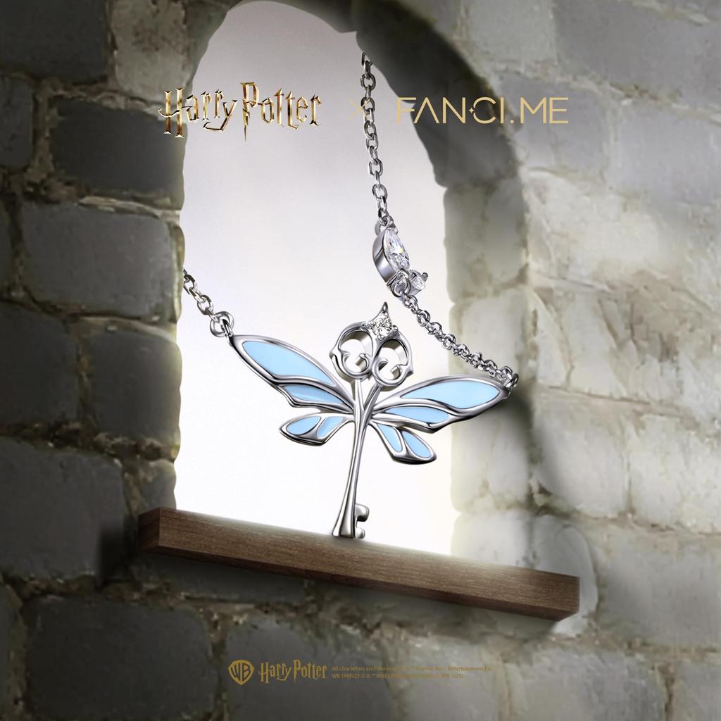FANCIME x Harry Potter Official Collaboration Flying Key Necklace Glow-in-the-Dark Phosphorescent Sterling Silver Harry Potter Exclusive Box