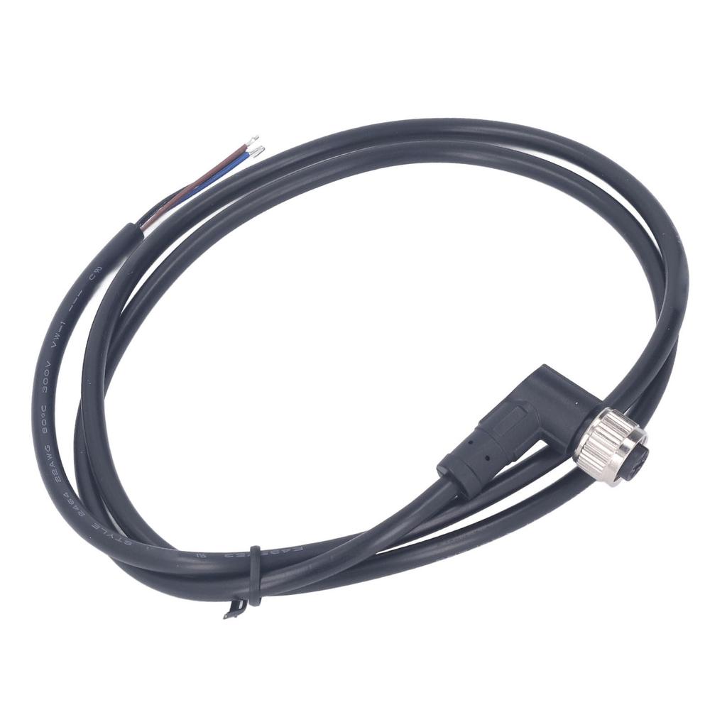 M12 Cable 4 Pin Aviation Socket Electrical Cable Right Angle Female Connector 1M 250V AC DC for Machine Equipment