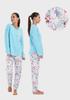 Women's Cotton Pajama Set with Long Pants Button-Up XL Vienetta Comfortable