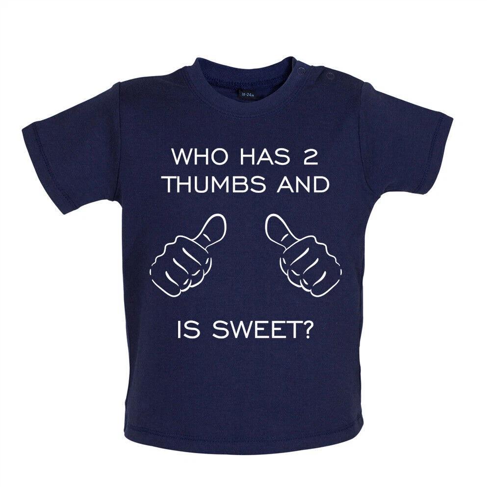

Who Has 2 Thumbs And Is Sweet - Babygrow - Funny Gift Present 160