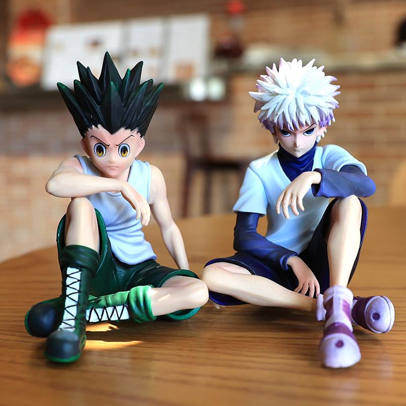 In Stock Full-Time Hunter Pg Gon Freecss And Killua Zaoldyeck Sitting Model Collect Ornaments Anime Action Figures Boy Gift Toys