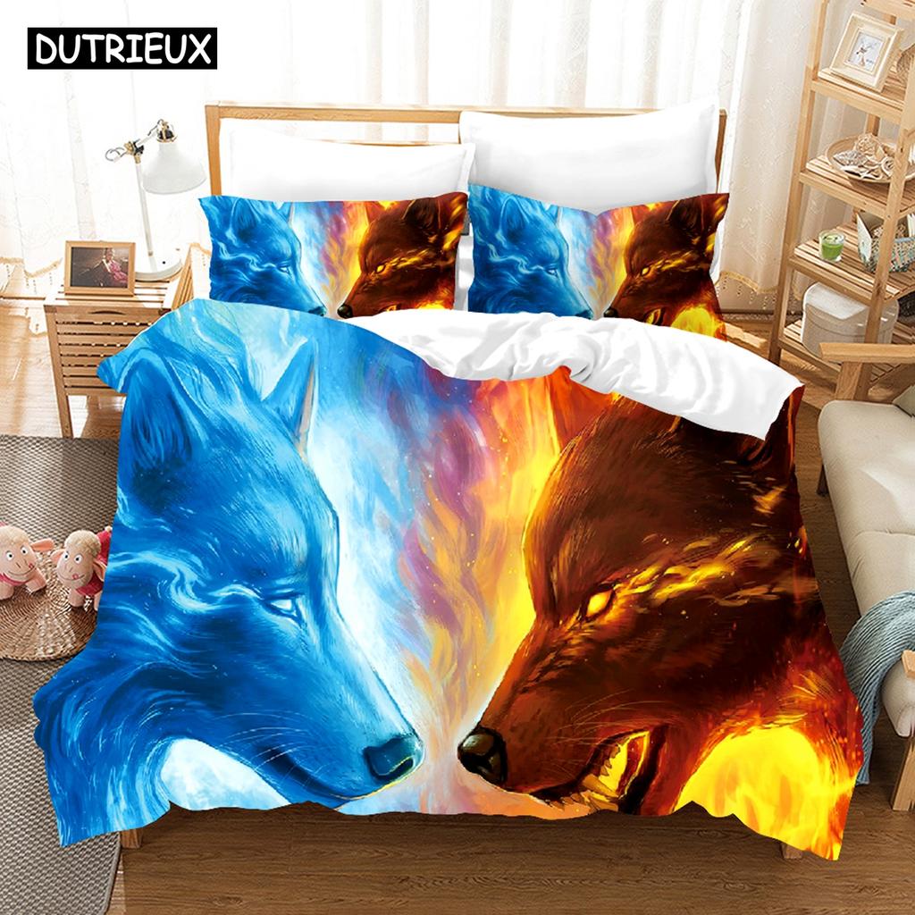 3D Wolf Bedding Sets Duvet Cover Set With Pillowcase Twin Full Queen King Bedclothes Bed Linen