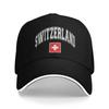 Merchandising de la Bandera de Suiza Unisex Gorras de Béisbol para Mujer Gorra de Padre Diseño Único Sombreros Formales Ajuste Ajustable Gorra Snapback