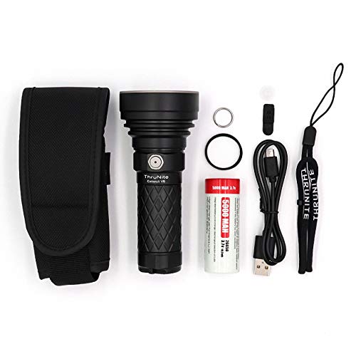 ThruNite Catapult V6 (Upgraded) Flashlight, SST70 LED, Type-C Rechargeable Handheld Flashlight, Mini Trolley, Maximum Brightness 120,000cd/Maximum Bri