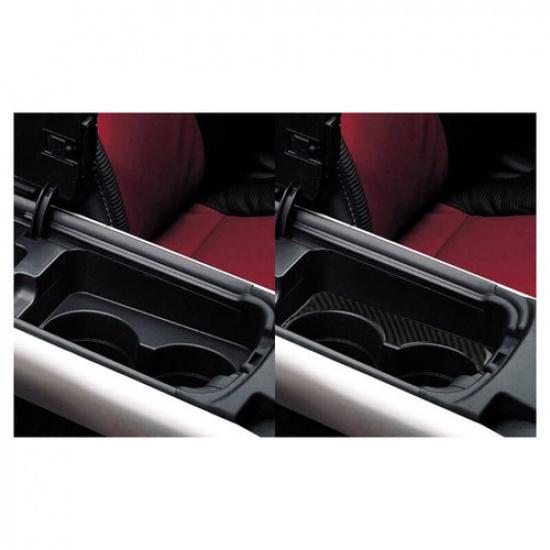 Carbon Fiber Armrest Water Cup Holder Panel Cover Trim For Mazda RX-8 2004-2008