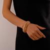 Wide Rectangle Irregular Wide Bracelet Bohemian Retro Hand Ring Acrylic Bangle  Lady Girls