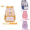 Junior High School Girls Backpack With Waterproof Nylon Material And Padded Air Cushion Straps For Education