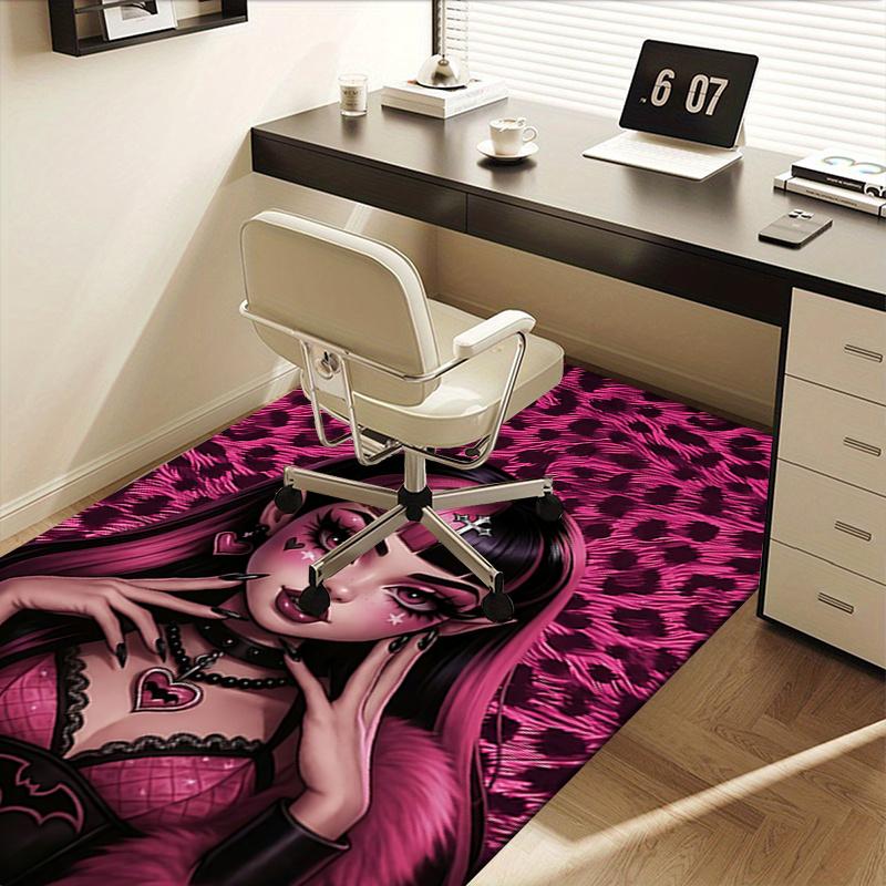 Tappetino Sedia Sirena Monster High Decorazione Casa Fantasy, Tappeto Divano, Tappeto Ufficio Regalo per Camera da Letto, Soggiorno, Varie Stanze