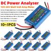 10-1PCS DC Power Analyser Watt Volt Amp Meter LCD Digital Display 12V 24V Solar Wind Analyzer Current Energy Meter Power Tester
