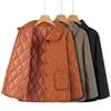 Women's Autumn Winter Solid Color Plus Size Warm Jacket Long Sleeved Warm Jacket