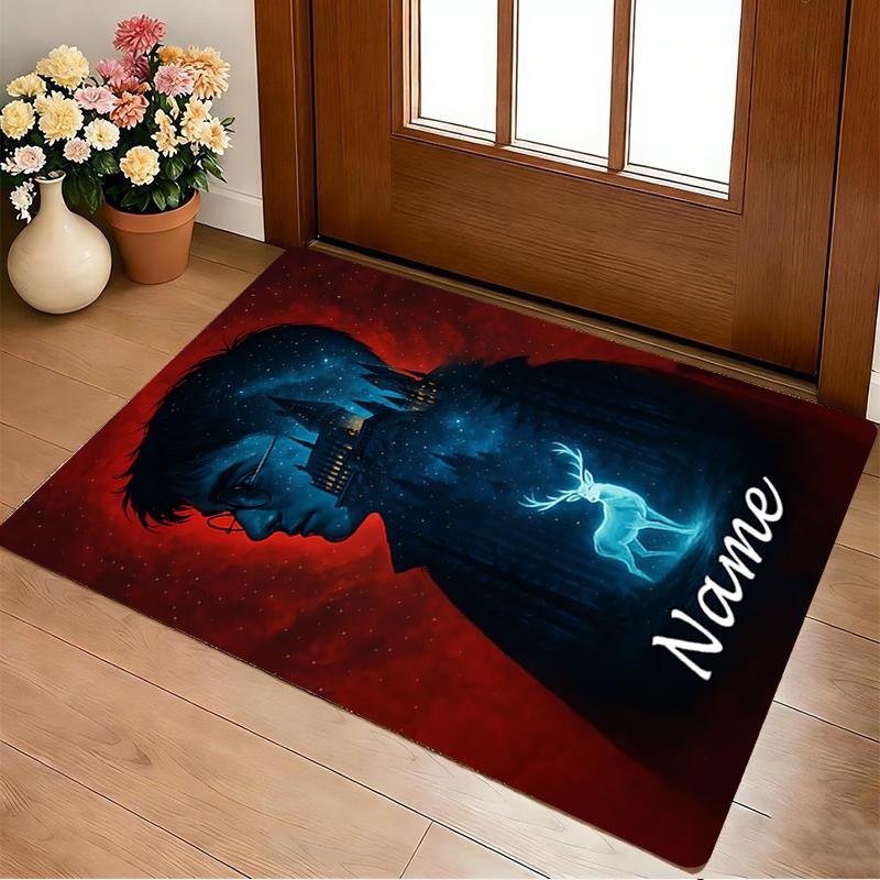 Custom Name Magic Moment Living Room Non-Slip Area Rug Soft Carpet for Bedroom Kids Playroom Sofa Office Home Decor Doormat
