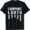 LGBTQ Alkol Silahlar Bira Göğüsler Hızlı İlişkiler Komik Tişörtünü Destekliyorum
