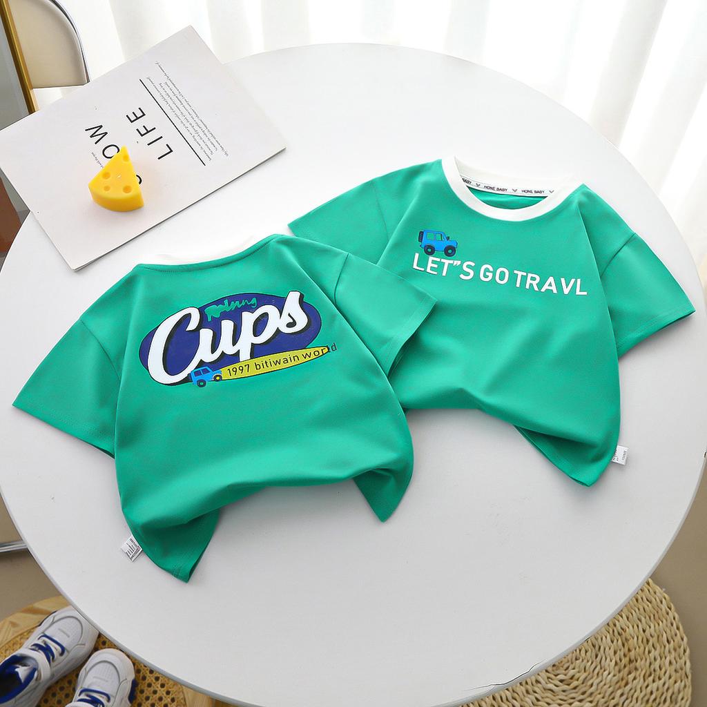 Children's short-sleeved T-shirt summer cotton new boys Korean version of girls boys clothes half-sleeved baby top children's clothing