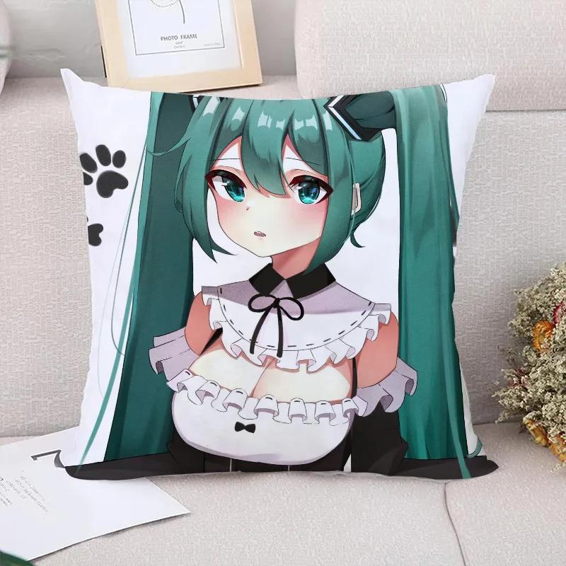 Body Pillow Cover  M-Miku Cushion Covers for Bed Pillows Car Decoration Sofa Cushions Decorative Pillowcase Fall Decor Home