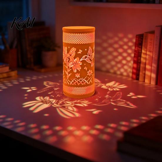 Hollow-out Butterfly Lamp USB Projector Lamp, RGB 16 Colors Decorative with Remote Powered Night Light Control, LED for Bedroom Living Room