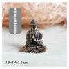 Kleine Kreative Handarbeit Mini Tragbare Vintage Messing Buddha Statue Taschenformat Sitzende Buddha Figur Skulptur Büro Schreibtisch Dekor Ornament