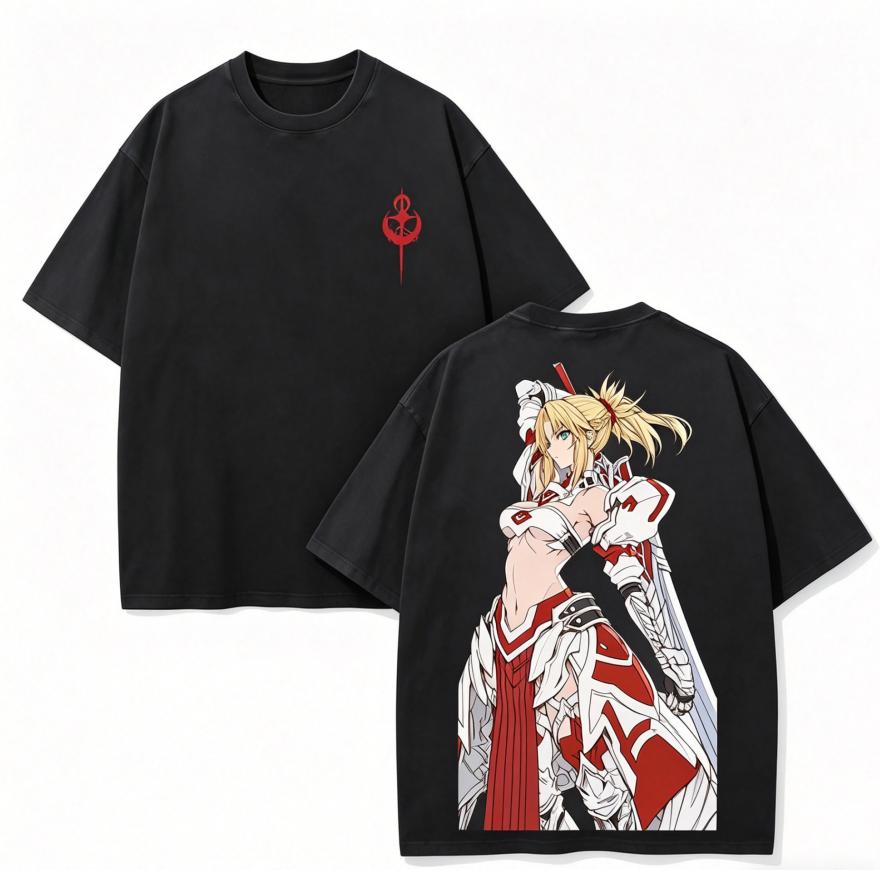 Fate Anime Lover Washed T-shirt Year Round Clothing High Quality Personality Clothes Plus Size Unisex New Model Couples Tee