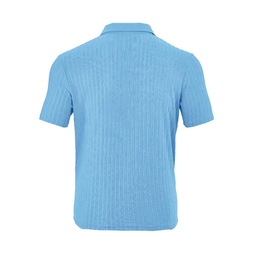 Summer Men's New Style Casual Breathable Short-sleeved T-shirt, Jacquard Polo Shirt, Striped Short-sleeved Shirt