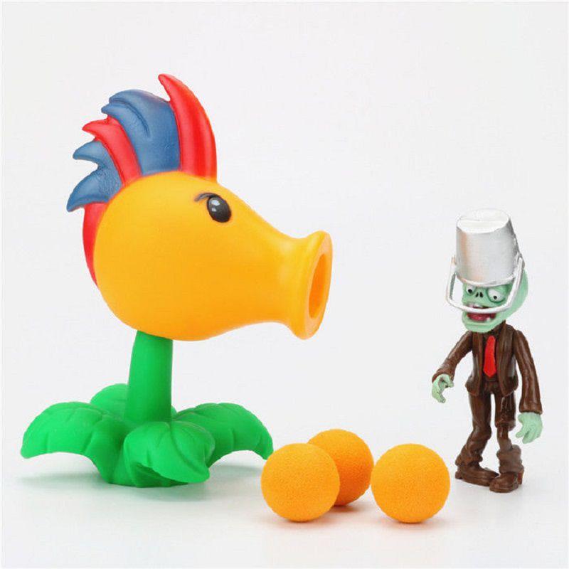 Vs Pvz Plants Zombies Peashooter Pvc Action Figure Model Toy Gifts Toys For Kids
