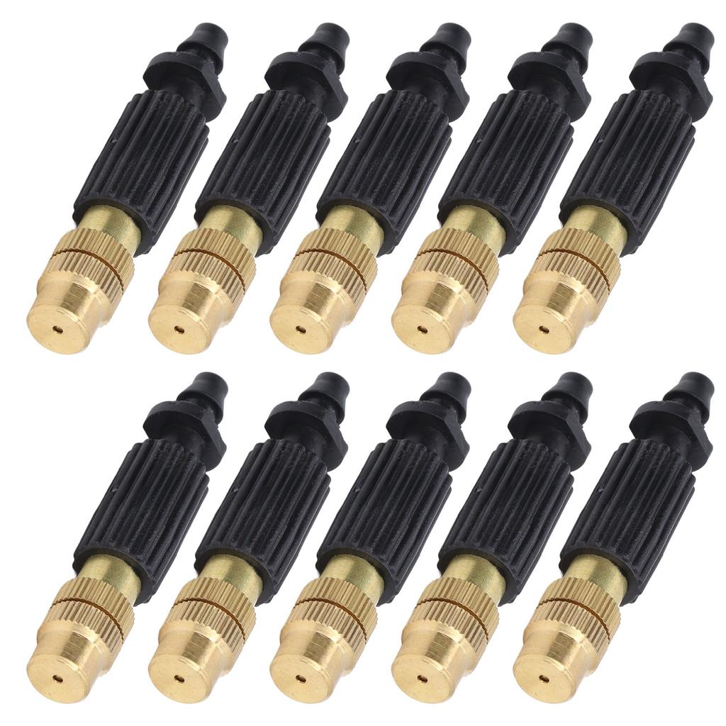 10pcs Atomizing Nozzle Brass Plastic Micro Misting Spray Head for Garden Irrigation