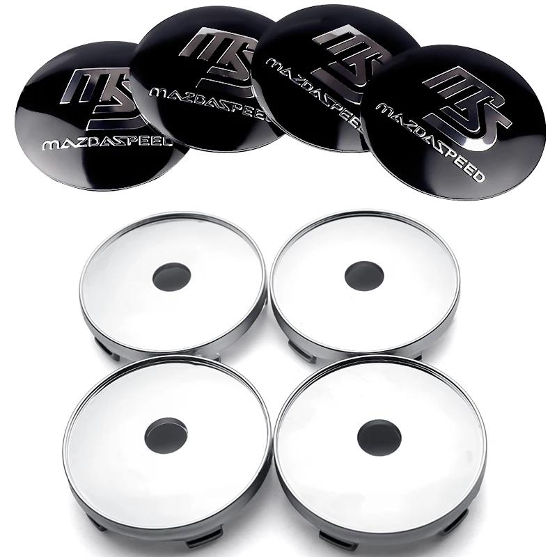 4pcs 56/60mm Car Wheel Center Cover Sticker Hub Cap For Mazda Speed MS 2 3 5 6 323 RX8 MX5 Axela Atenza CX-3 CX-4 CX-5 CX-8 CX-9 h3