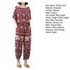Set da 2 pezzi da donna T-shirt e pantaloni Girocollo Manica corta Top stampato Pantaloni lunghi a vita elastica larga con tasche laterali Abito casual per tutti i giorni