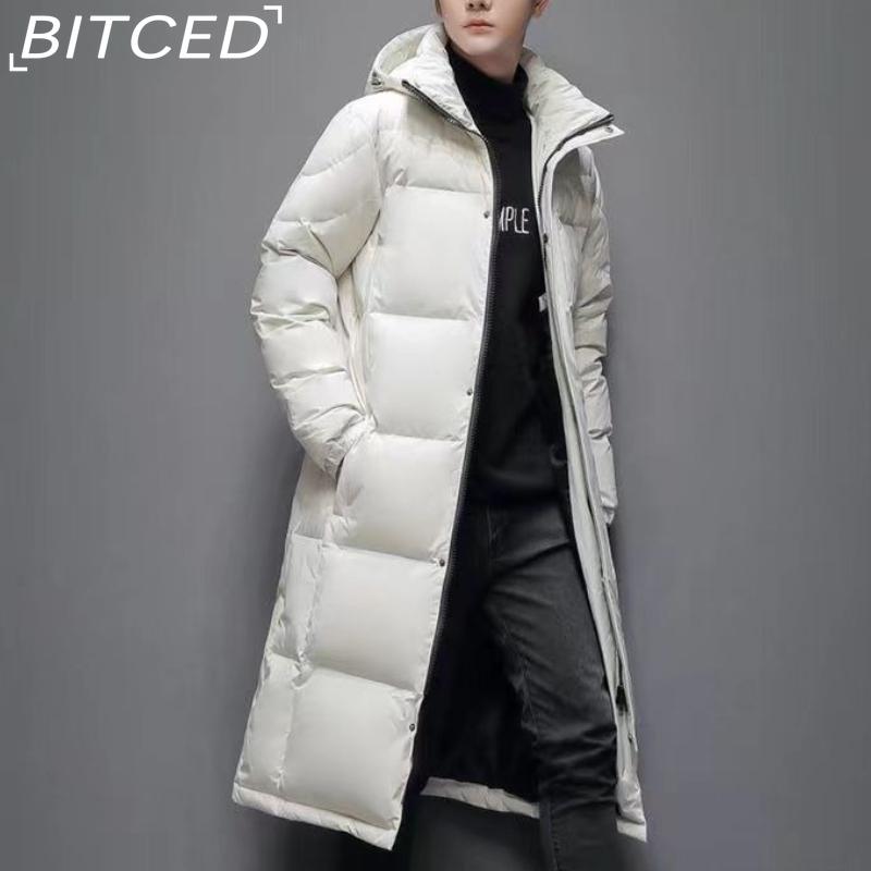 BITCED Couple's Matching Long Down-Filled Cotton Jacket Winter Thickened Warm Fashion Coat