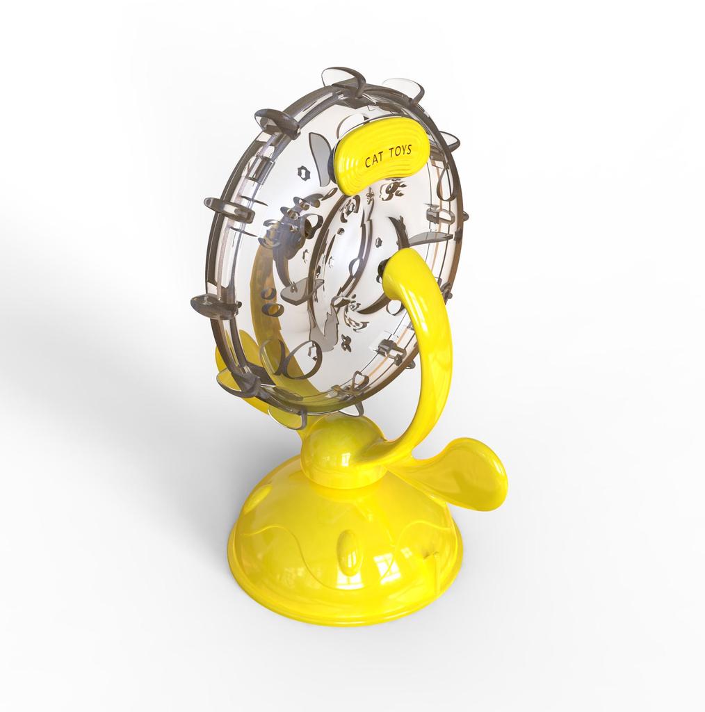 Cat Toy Boredom Buster: Rotating Windmill & Food-Leaking Ferris Wheel